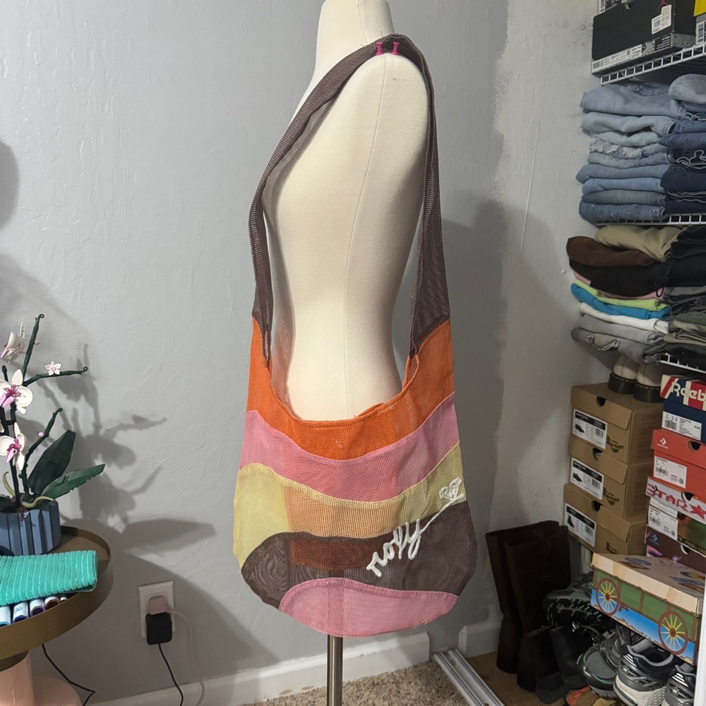 Vintage Y2K Roxy Mesh Beach Bag